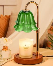 Green Candle Warmer Lamp with Timer & Dimmer, Adjustable Height Birthday Valentines Day Gifts for Women Mom, Flower Candle Lamp Warmer