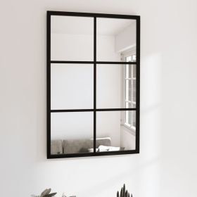Mirror Black Metal, Glass Standard Wall Mounting Mirror