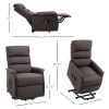 Senior Serenity: Linen Lift Recliner with Remote for Effortless Comfort in Brown