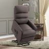 Senior Serenity: Linen Lift Recliner with Remote for Effortless Comfort in Brown