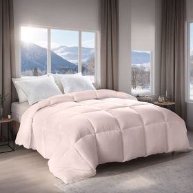 Pink Extra Large Plump Thick Duvet - Winter Enhanced Warmth With Skin-friendly Comfort. Bohemian Minimalist Checkered Design, Luxury Hotel-grade (Option: Pink-Q)