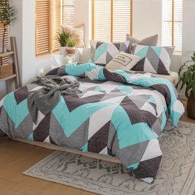2pcs duvet cover set twin (duvet cover*1+Pillowcase*1) Extremely diverse styles (Style: Geometry)