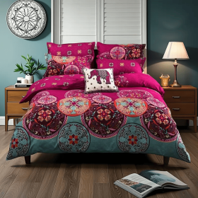 2pcs duvet cover set twin (duvet cover*1+Pillowcase*1) Extremely diverse styles (Style: Boho)