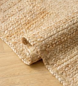 burlap rug 4x6Ft (Color: Natural)