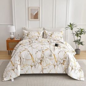 2pcs duvet cover set twin (duvet cover*1+Pillowcase*1) Extremely diverse styles (Style: Marble White)
