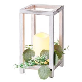 VEVOR 12 Set/36 Pcs Wooden Wedding Lantern Centerpiece (Color: White, Quantity: 36 pcs)