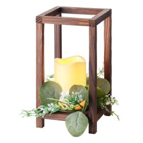 VEVOR 12 Set/36 Pcs Wooden Wedding Lantern Centerpiece (Color: Brown, Quantity: 36 pcs)